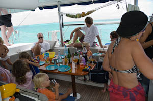 Les copains sur le bateau